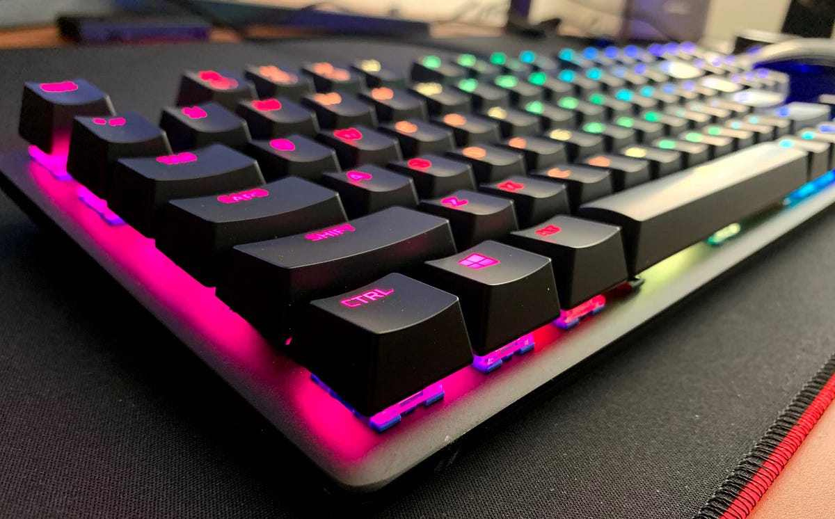 Clavier Mécanique HyperX Alloy Origins PBT - AZERTY Français, Noir, RGB, Filaire - Neuf
