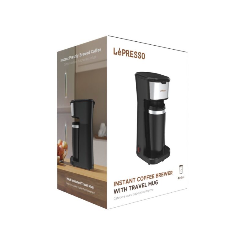 LePresso Coffee Maker with Travelling Mug 450W - Black - Image 4