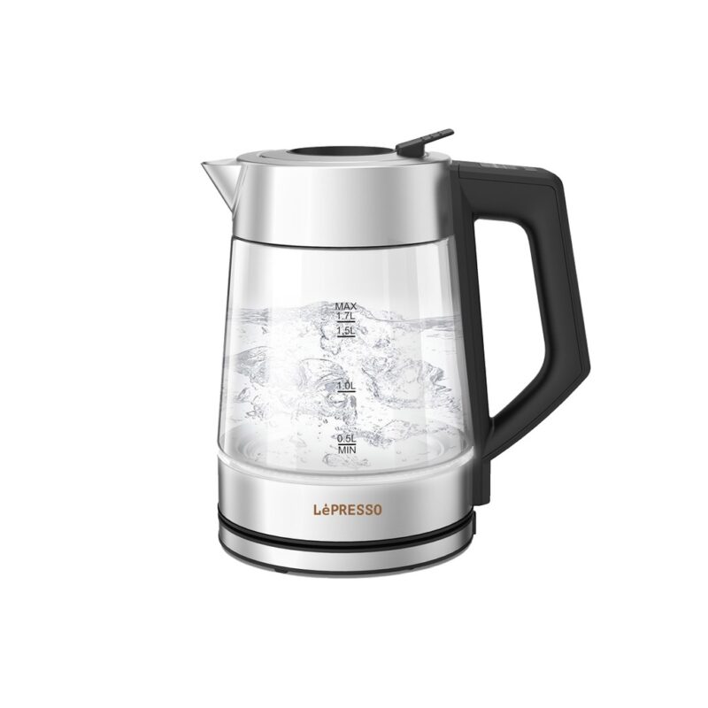 LePresso Multi-Temperature Illuminated Glass Kettle - Black - Image 2