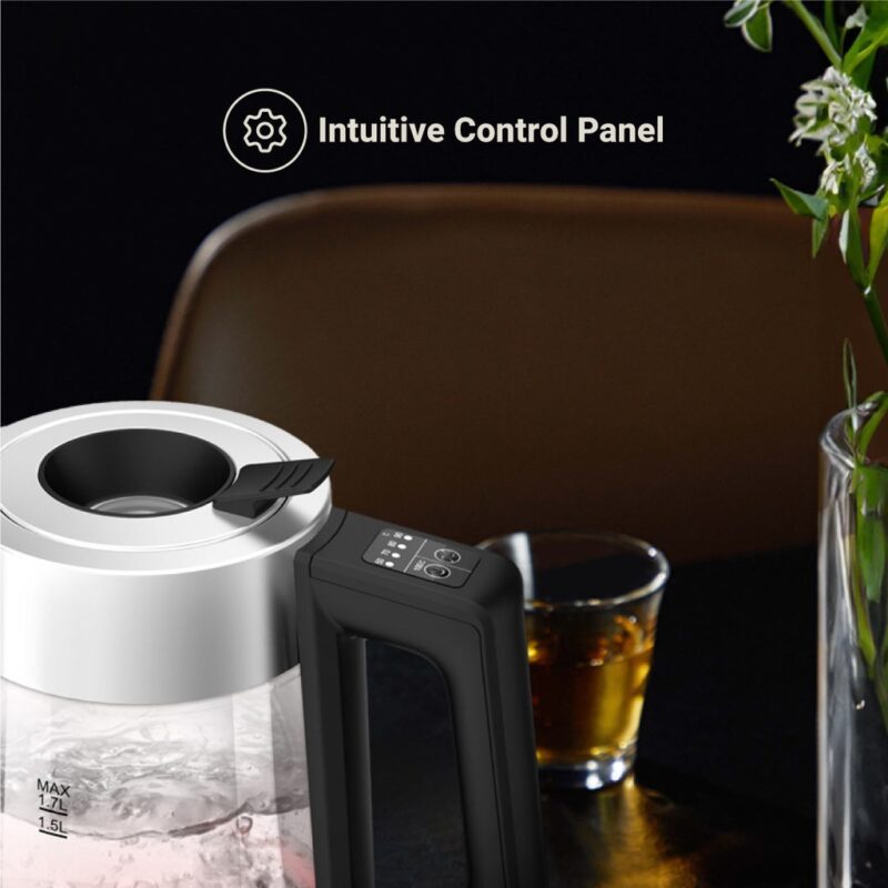 LePresso Multi-Temperature Illuminated Glass Kettle - Black - Image 6