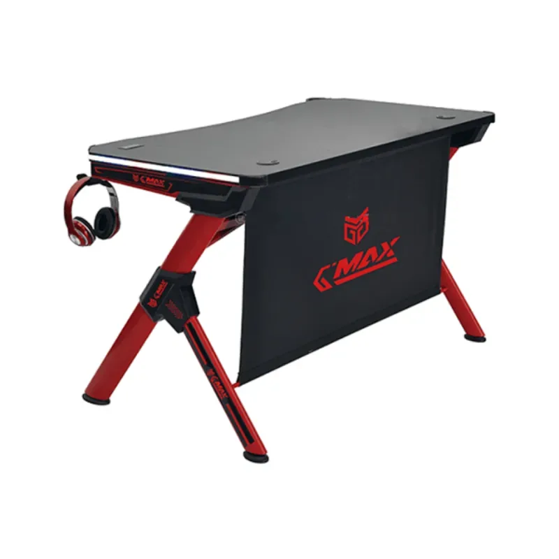 Buy G-Max GMT-8003ABR-1175 With Large LED Gaming Table – Black/Red | GMT-8003ABR-1175