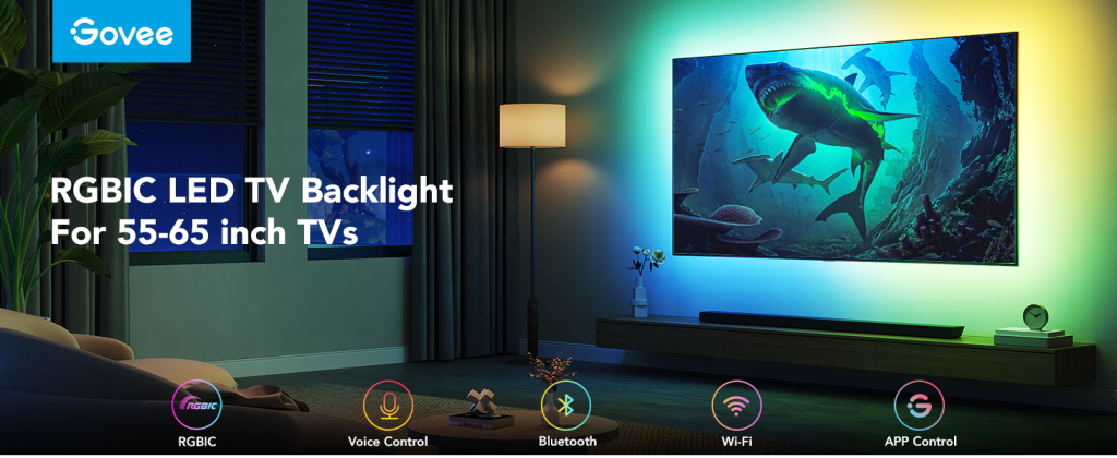 buytronics-Govee TV LED Backlight, RGBIC TV Backlight for 55-65 inch TVs, Smart LED Lights for TV
