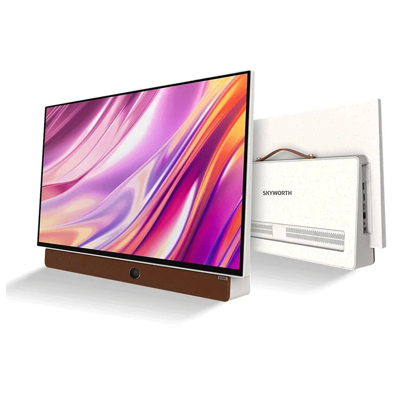 Skyworth 24-Inch Portable 3-Hour Battery Life 24P100 Companion Series 1080P FHD Smart Google TV, Matte Screen