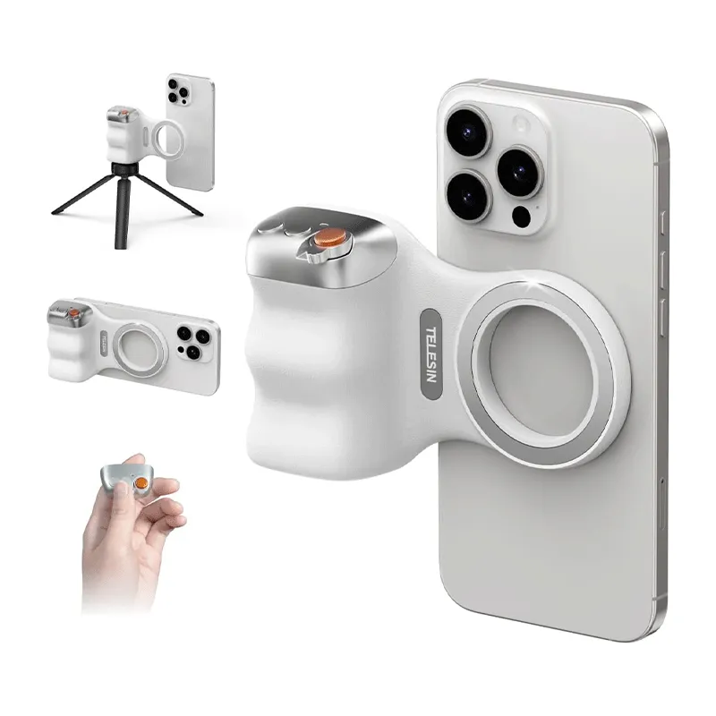 TELESIN Fun Shot Magnetic Phone Camera DSLR Style Shutter Grip for iPhone