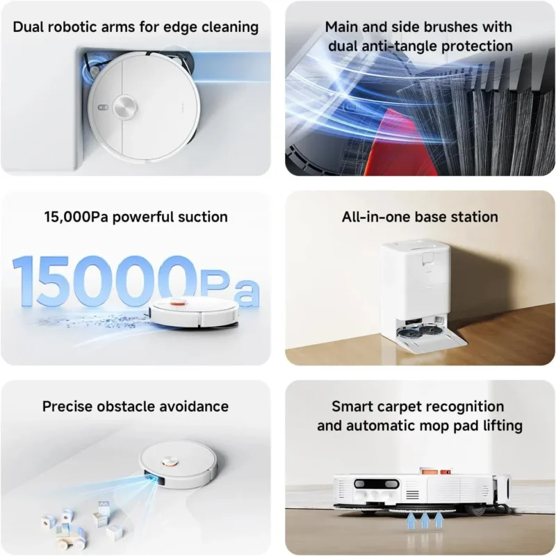 XIAOMI H50 Pro Robot Vacuum with Mop Function 15000Pa Suction - Image 4