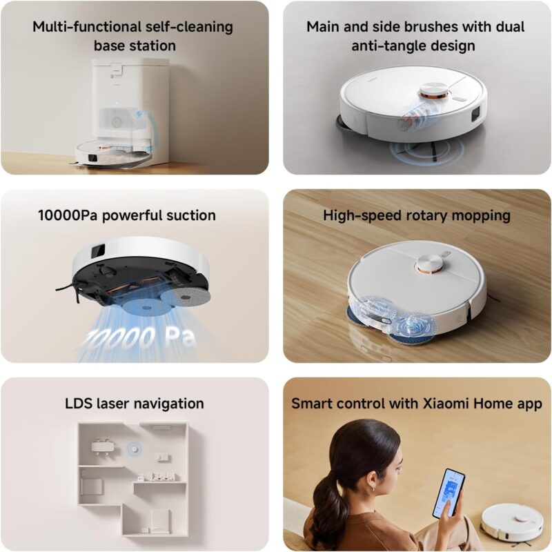 Xiaomi H50 Robot Vacuum Cleaner with Mop 10000Pa 3-in-One Station - Image 2