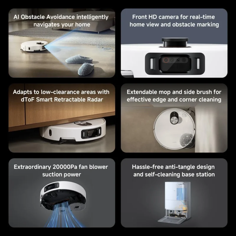 Xiaomi Robot Vacuum 5 Pro – Reactive AI Camera Obstacle Avoidance - Image 5